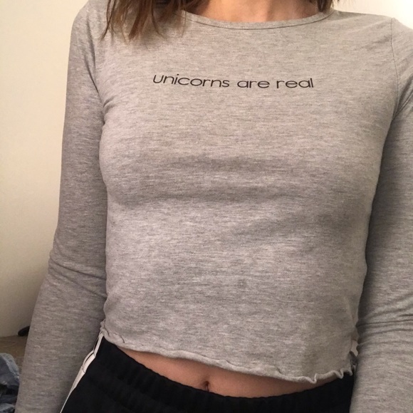 “Unicorns are real” Long sleeve tee - Picture 2 of 3